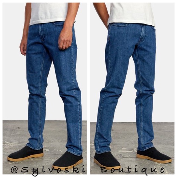 🔥RVCA DAGGERS SLIM FIT DENIM NWT - Picture 2 of 4